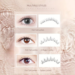 Soft Fishtail Cluster Eyelashes for DIY Individual Lashes Extension
