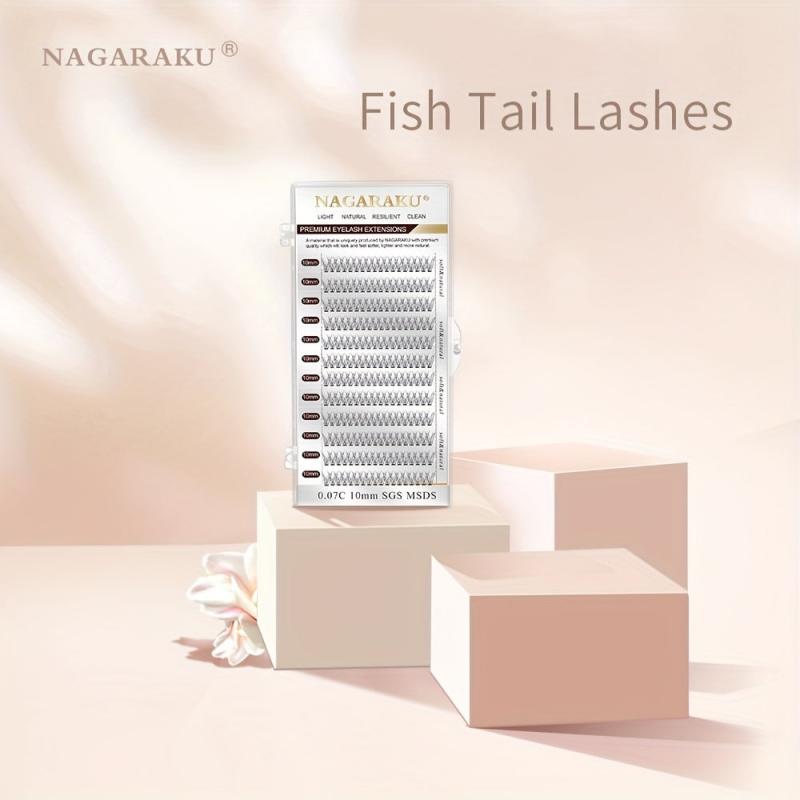Soft Fishtail Cluster Eyelashes for DIY Individual Lashes Extension