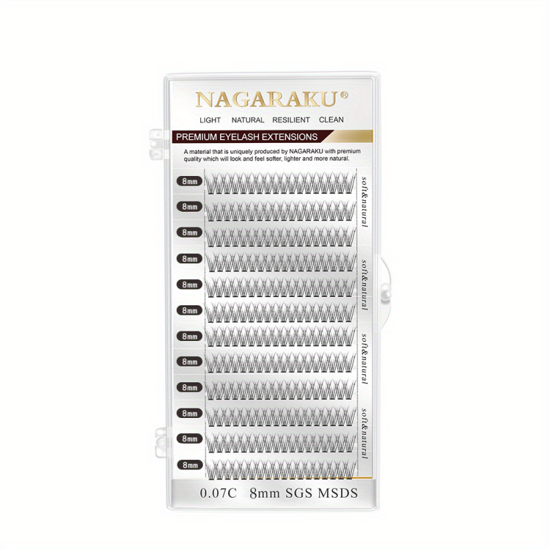 Soft Fishtail Cluster Eyelashes for DIY Individual Lashes Extension