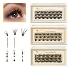 DIY Eyelash Extension Lash Clusters 60Pcs 30P C Curl 10 12 14mm Soft Comfortable