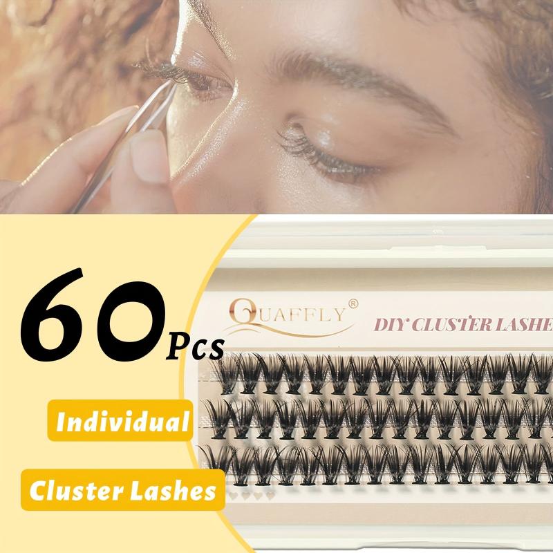 DIY Eyelash Extension Lash Clusters 60Pcs 30P C Curl 10 12 14mm Soft Comfortable
