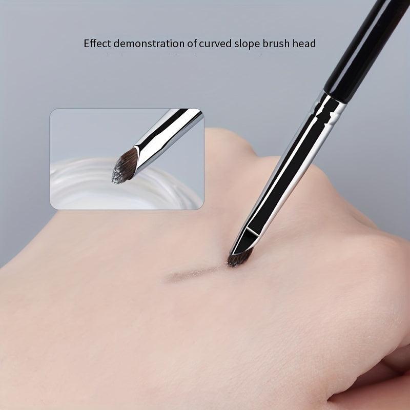 Double Head Sickle Eyeliner Brush Ultra Thin Precision Makeup Brush