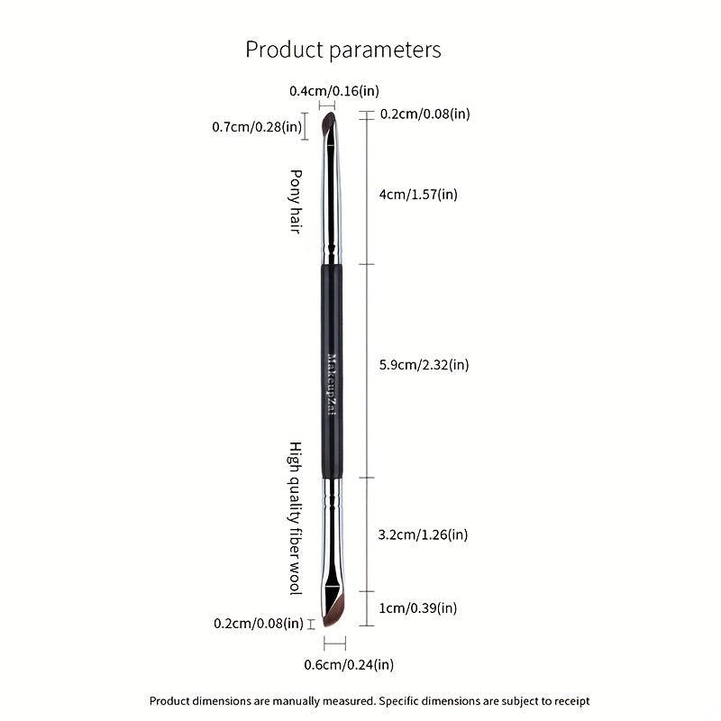Double Head Sickle Eyeliner Brush Ultra Thin Precision Makeup Brush