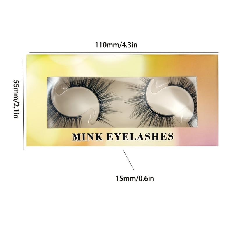 2 Pairs False Eyelashes 6D Natural Curling Thick And Slender
