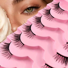 14 Pairs Half Eye False Eyelashes Cat Eye Soft Fluffy Curling Faux Min
