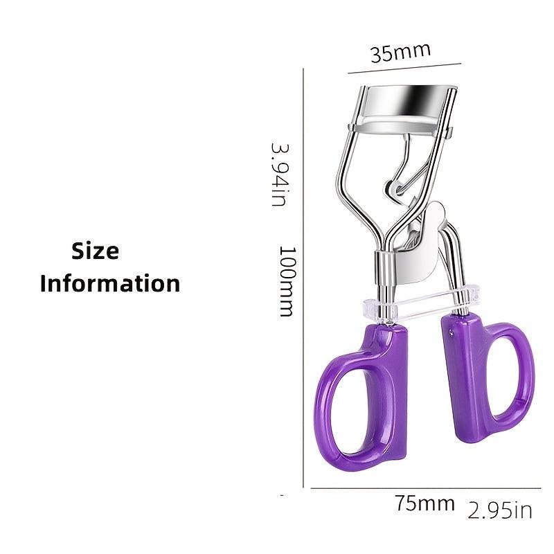 Eyelash Curler Stainless Steel One Time Shaping Purple Silver