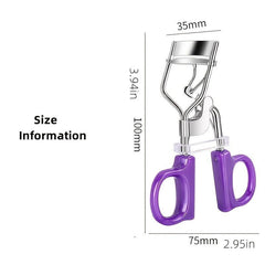 Eyelash Curler Stainless Steel One Time Shaping Purple Silver