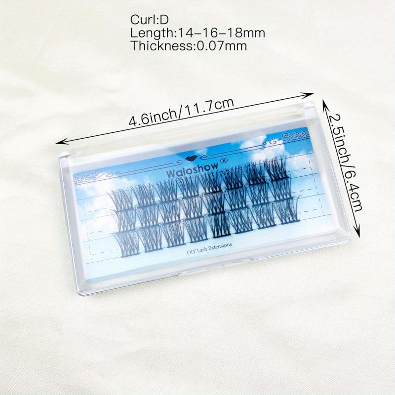 DIY D Curling Volume Individual Lashes 100 Wispy Clust