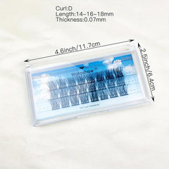DIY D Curling Volume Individual Lashes 100 Wispy Clust