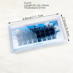 DIY D Curling Volume Individual Lashes 100 Wispy Clust