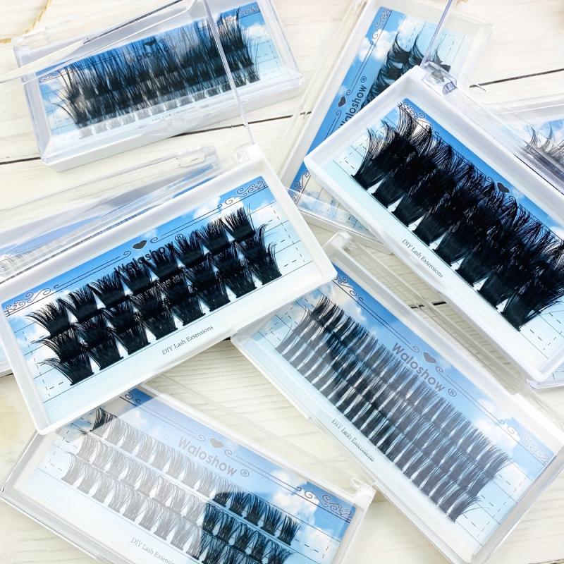 DIY D Curling Volume Individual Lashes 100 Wispy Clust