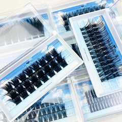 DIY D Curling Volume Individual Lashes 100 Wispy Clust