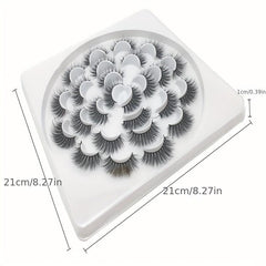 6D Fluffy Wispy False Eyelashes - Thick Natural Crisscross Lashes