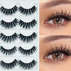 Natural Thick Curling False Eyelashes Multilayers Thick Lashes