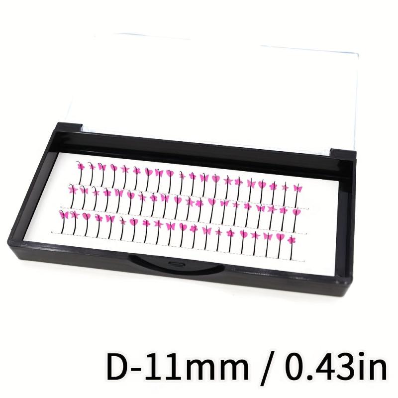 UV Fluorescent Pink Sequin False Eyelashes Masquerade Party Makeup