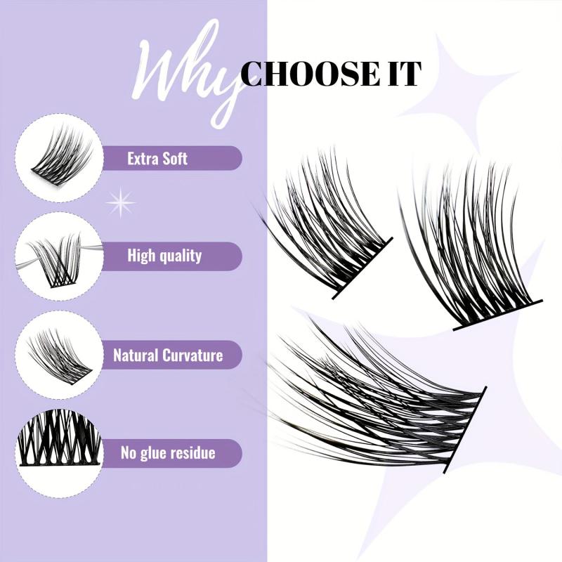 DIY Eyelash Extensions C D Curl Volume Lash Clusters