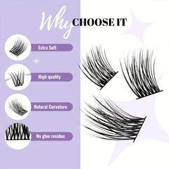 DIY Eyelash Extensions C D Curl Volume Lash Clusters
