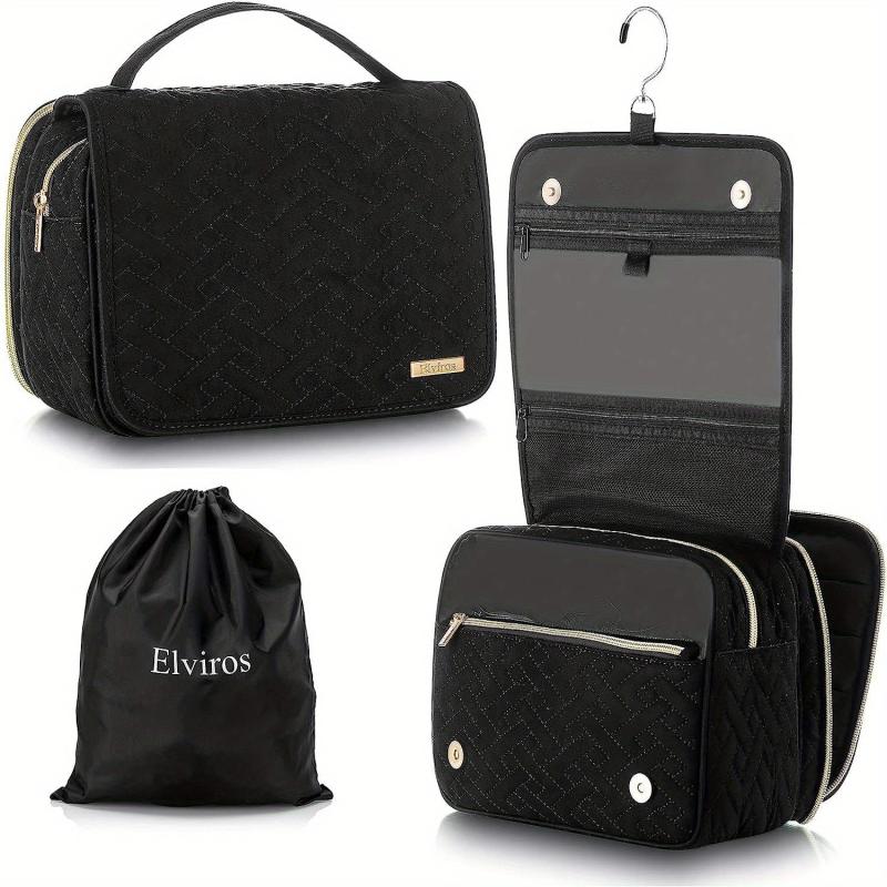 Elviros Hanging Toiletry Bag for Men Medium Travel Organizer Water Resistant