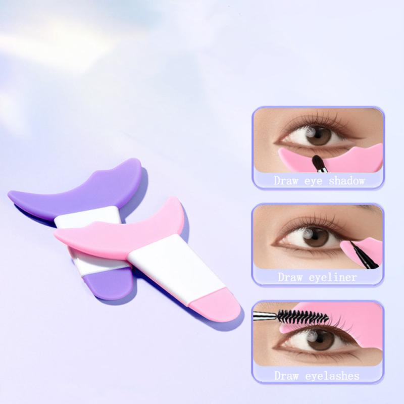 Eyelash Tool with Eyeliner Guide, Mascara Shield, Crescent Plate