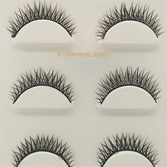 3 Pairs False Eyelashes End Lengthening Slender Thick Simulated False Eyelashes