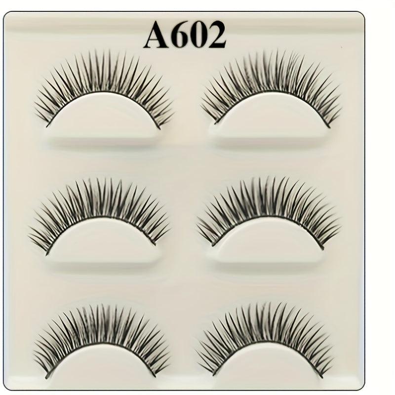 3 Pairs False Eyelashes End Lengthening Slender Thick Simulated False Eyelashes
