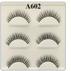 3 Pairs False Eyelashes End Lengthening Slender Thick Simulated False Eyelashes