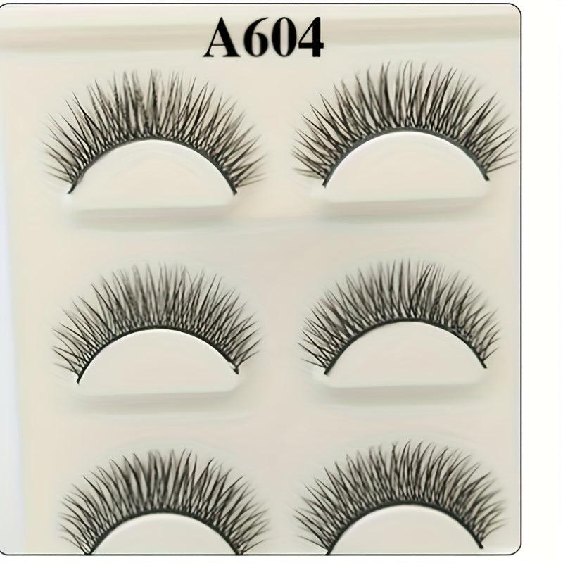 3 Pairs False Eyelashes End Lengthening Slender Thick Simulated False Eyelashes