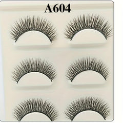 3 Pairs False Eyelashes End Lengthening Slender Thick Simulated False Eyelashes