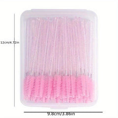 100PCS Crystal Eyelash Brushes Mascara Wands Applicator
