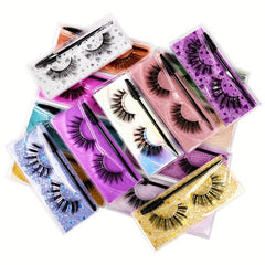 Natural Fluffy Cat Eye Lashes 6 Styles Thick Wispy 3D Faux Mink