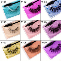 Natural Fluffy Cat Eye Lashes 6 Styles Thick Wispy 3D Faux Mink