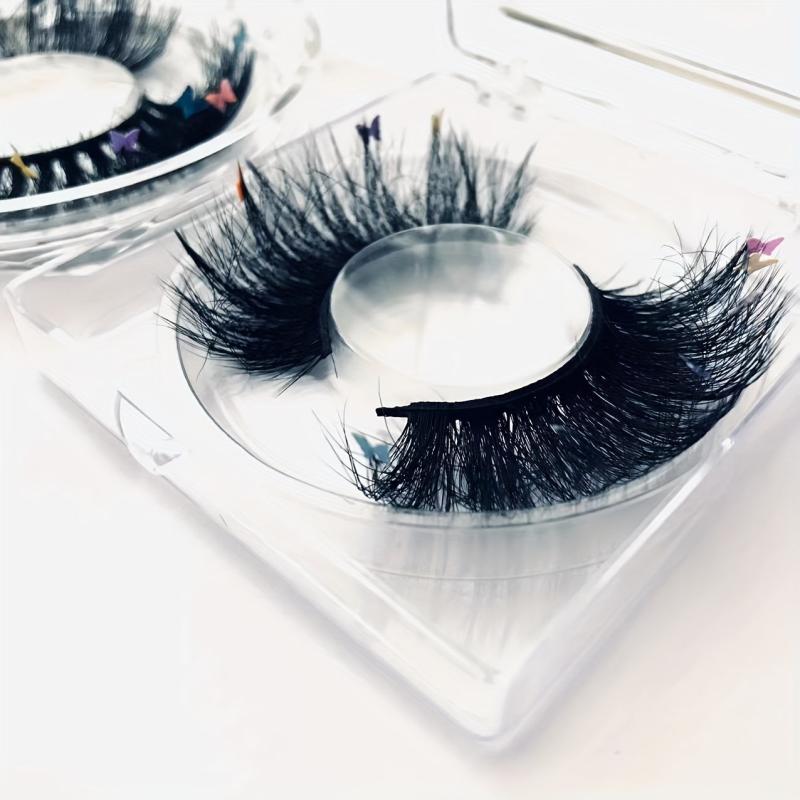 Square Clear False Eyelash Plastic Box, Reusable Case for 1 Pair Lashes