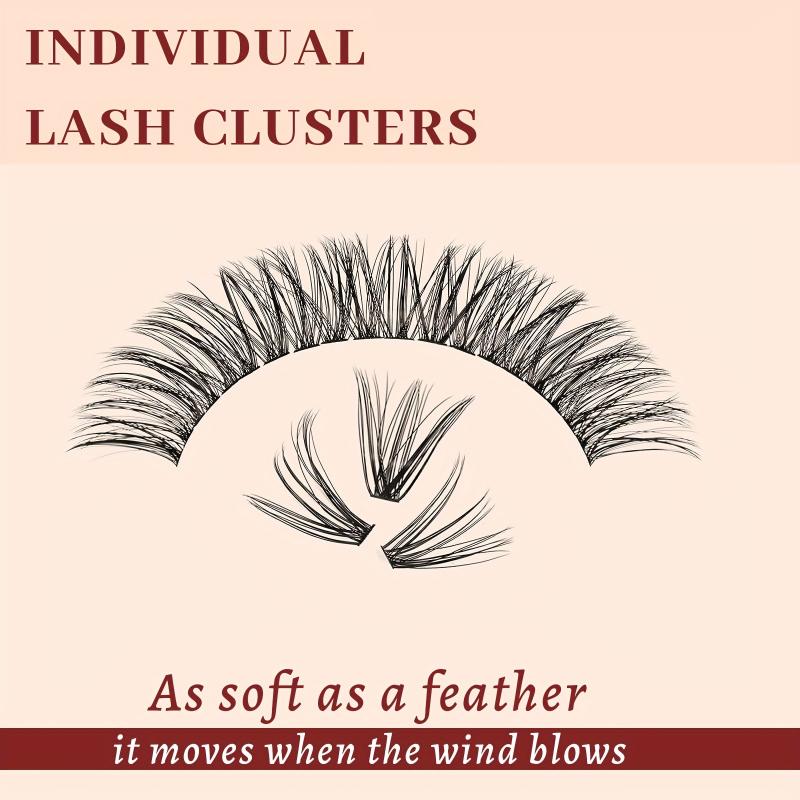 60pcs Eyelash Extensions DIY D Curling Long Individual Eyelash Mix Faux Mink
