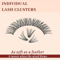 60pcs Eyelash Extensions DIY D Curling Long Individual Eyelash Mix Faux Mink