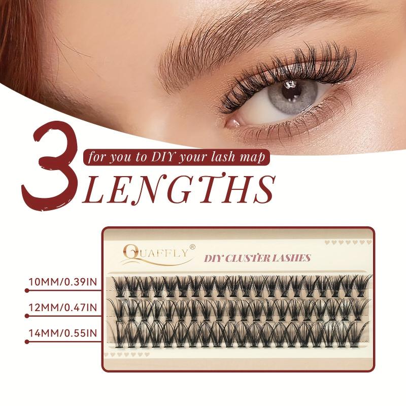 60pcs Eyelash Extensions DIY D Curling Long Individual Eyelash Mix Faux Mink