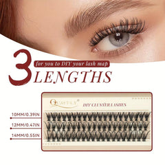 60pcs Eyelash Extensions DIY D Curling Long Individual Eyelash Mix Faux Mink