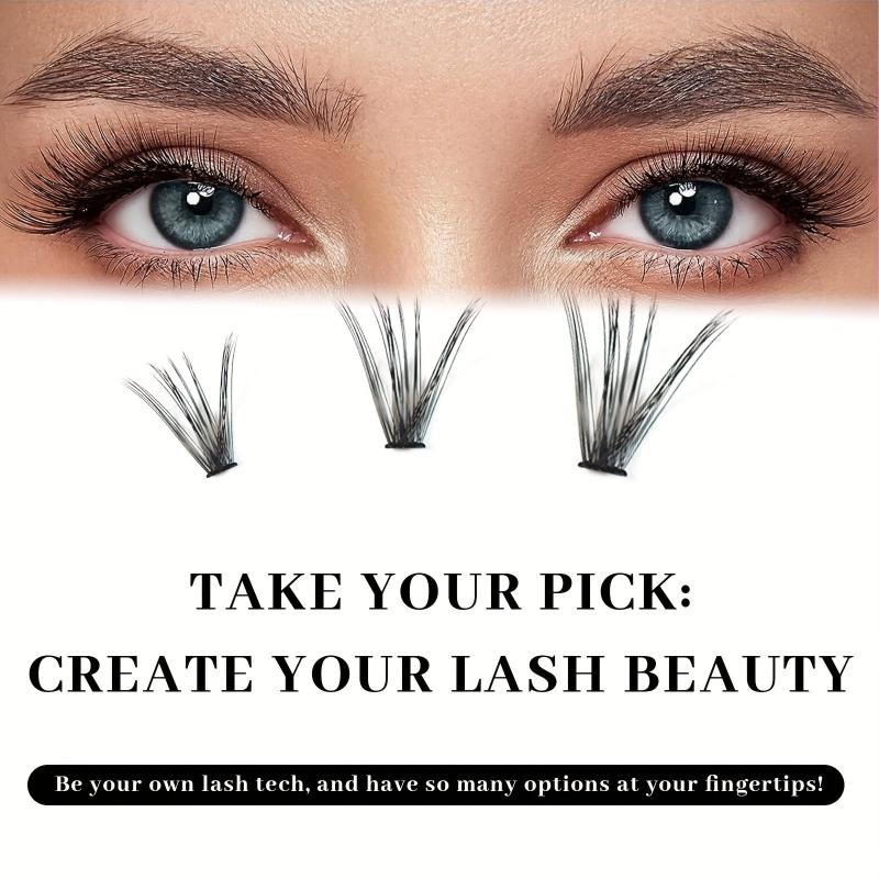 60pcs Eyelash Extensions DIY D Curling Long Individual Eyelash Mix Faux Mink