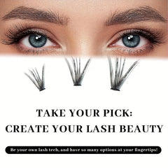 60pcs Eyelash Extensions DIY D Curling Long Individual Eyelash Mix Faux Mink
