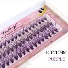 60Pcs 30D D Curling Colored Lash Extension Kit Cluster Lash Extensions