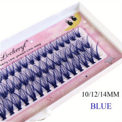 60Pcs 30D D Curling Colored Lash Extension Kit Cluster Lash Extensions