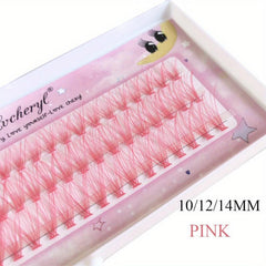 60Pcs 30D D Curling Colored Lash Extension Kit Cluster Lash Extensions