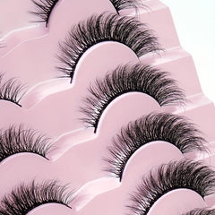 7 Pairs Thick Curling Fox Eye False Eyelashes