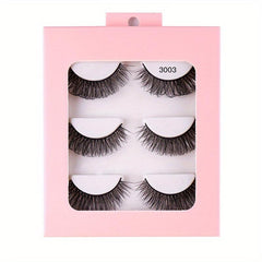 3 Pairs False Eyelashes Simulated Curling Thick Short Eye Lashes
