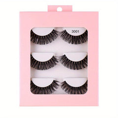 3 Pairs False Eyelashes Simulated Curling Thick Short Eye Lashes