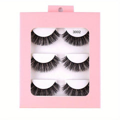 3 Pairs False Eyelashes Simulated Curling Thick Short Eye Lashes