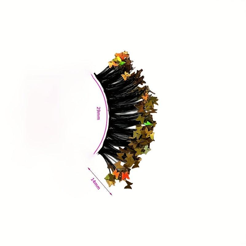 Glitter Sequin False Eyelashes Fluffy Volume Lashes Stage Makeup