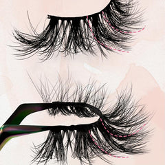 3 Pairs Fluffy Faux Mink Eyelashes for Cat Eye Look