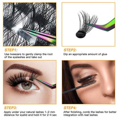 Cluster Lashes 72PCS Individual Lashes Extensions Wispy Fluffy Reusable