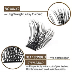 Cluster Lashes 72PCS Individual Lashes Extensions Wispy Fluffy Reusable