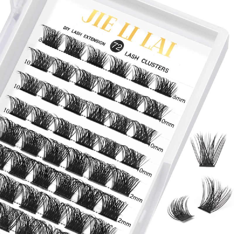 Cluster Lashes 72PCS Individual Lashes Extensions Wispy Fluffy Reusable